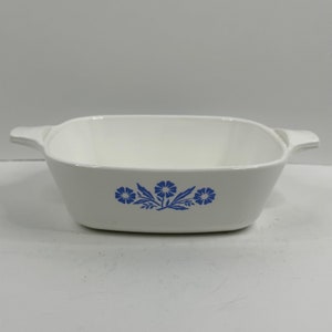 Cacerola pequeña Corning Ware P41-B vintage de los años 60 en color azul aciano