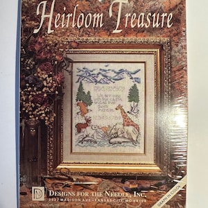 Vintage 1992 Heirloom Treasure 5214 Earth Sampler Cross Stitch Kit NOS Sealed