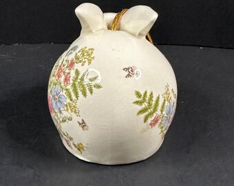 Vintage Ceramic Bunny Rabbit Floral Pomander Fern San