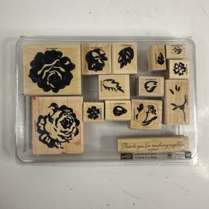 Stampin'Up! Een roos is een roos Absoluut decoratieve op hout gemonteerde rubberen stempel