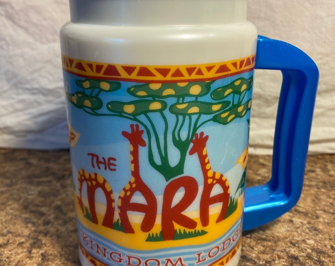 Vintage Disney Animal Kingdom Lodge Refillable Mug the Mara Walt Disney