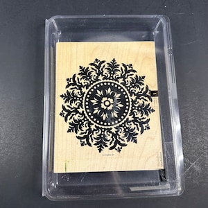 Stampin&#39; Up! Medallion Background Wood Mounted Rubber Stamp