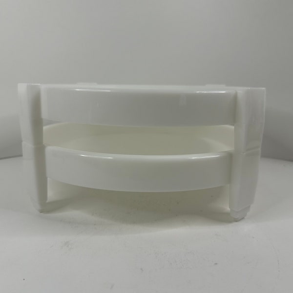 Lot of 2 Vintage Tupperware #511 WHITE Divide-A-Rack Pie Cake Stackers Holders