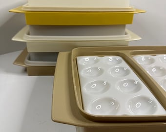 Choice of Vintage Tupperware Deviled Egg Taker Keeper Carrier  #723,