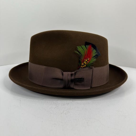 Vintage Dobbs Classic Felt Fedora Hat Jet 707 Color Mink