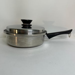 Vintage Amway Queen rostfritt stål 1 liter kastrull med lock, USA LÄS