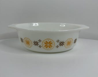 Casseruola ovale Pyrex Town and Country da 1,5 litri #043 SENZA COPERCHIO, vintage anni '60