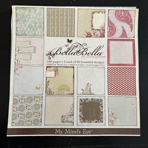2009 My Mind's Eye Bella Bella by Carina Gardner 12x12 Designer Paper 120 sheets