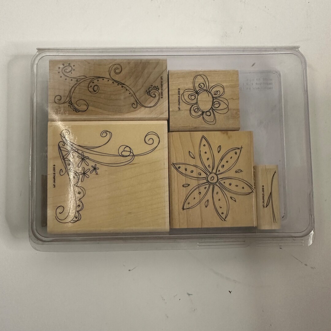 Stampin' Up! Doodle This Wood Mounted Rubber Stamp Set - Etsy
