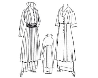 1910s Ladies Dress Pattern: McCall's Reproduction, Bust 44