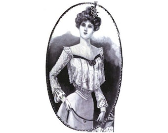 Past Patterns 4879 - Edwardian Yoke Bodice Sewing Pattern bust 32 b32 Butterick Pattern Company reproduction 1900s 00s