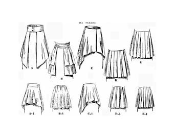 Past Patterns 9922 - 1910s Peplums Sewing Pattern waist 26 w26 Butterick Pattern Company reproduction 10s Edwardian era