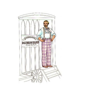 Past Patterns 0014 - Mid-19th Century Mens Summer Trowsers Sewing Pattern | Civil War Reenactment Costume | Waist 28&quot;-42&quot; | Antebellum Garb