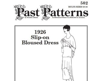 Past Patterns 0502 Mid 1920s Slip-on Bloused Dress Sewing Pattern Past  Patterns Original Bust33-38 Flapper Era Roaring 20s 