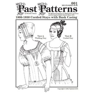 Late Victorian Corded Corset Pattern 