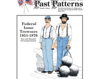 Union Issue Trousers Pattern 1850-1870 – Civil War Era (PDF Download) - Past Patterns 0710