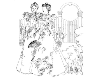Past Patterns 0208 - 1890s Circular Bell Skirt Sewing Patterns Waist Sizes 25"-33" 90s Gilded Era