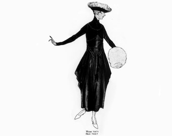 Past Patterns 7947 - Late 1900s Ladies Two-Piece Skirt Sewing Pattern waist 22 w22 McCalls Vintage reproduction 00s 1910s 10s