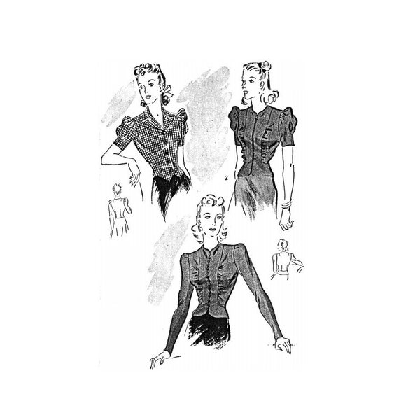 1940s Blouse Pattern - Etsy