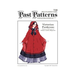 Past Patterns 0730 Download - Late 1850s Pardessus Pattern | Bust 32-48 | Victorian era jacket 1860s Pre Civil War | A0 A4 8.5x11 PDF files