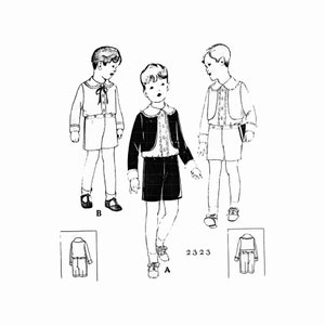1920s Boys Bolero Suit Sewing Pattern - McCall Reproduction (Digital Download) | Past Patterns 2323