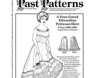 Edwardian Petticoat Sewing Pattern: Early 1900s Undergarment (PDF) | Past Patterns 0109
