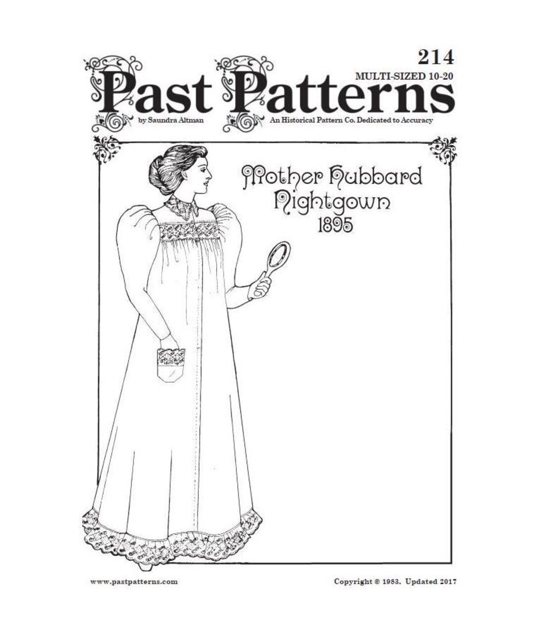 Past Patterns 0214 Download - 1890s Nightgown Sewing Pattern ...