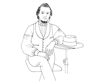 1840s Summer Waistcoat Sewing Pattern: Victorian Menswear (Chest 34-54) | Past Patterns 0018