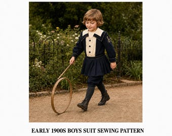 1900s Boys Suit Sewing Pattern: McCalls Reproduction, 4 Year Old (Digital Download) | Past Patterns 1445