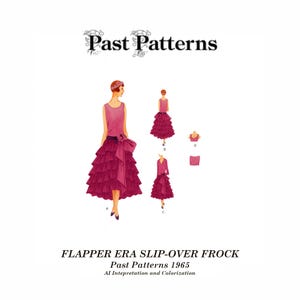 Modello di cucito per abito flapper anni '20: riproduzione Butterick (download digitale) / Modelli passati 1965