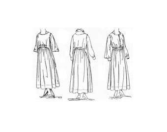 1910s Dress Sewing Pattern: Maternity or General Wear, Bust 36 | Past Patterns 8714