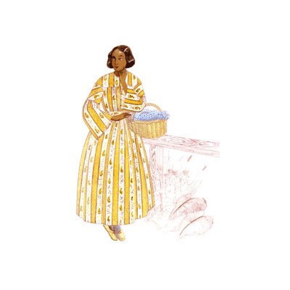 Past Patterns 0803 - 1850s Round Pioneer Dress Sewing Pattern an original design bust 33-40 1/2 Everyday Dress 50s 1860s 60s