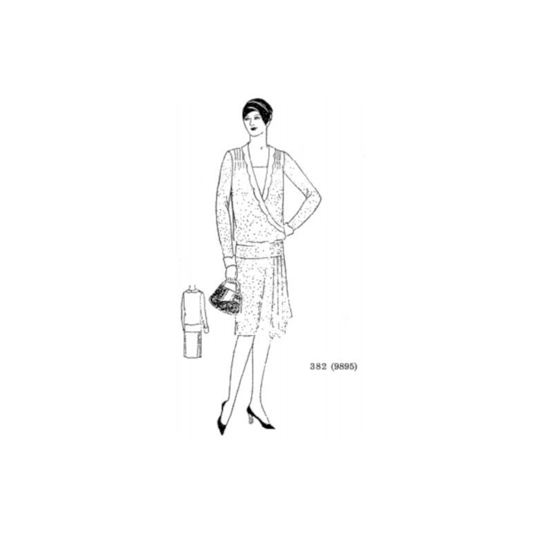 Past Patterns 9895 Late 1920s Slip-on Dress Sewing Pattern Bust 42 B42 ...