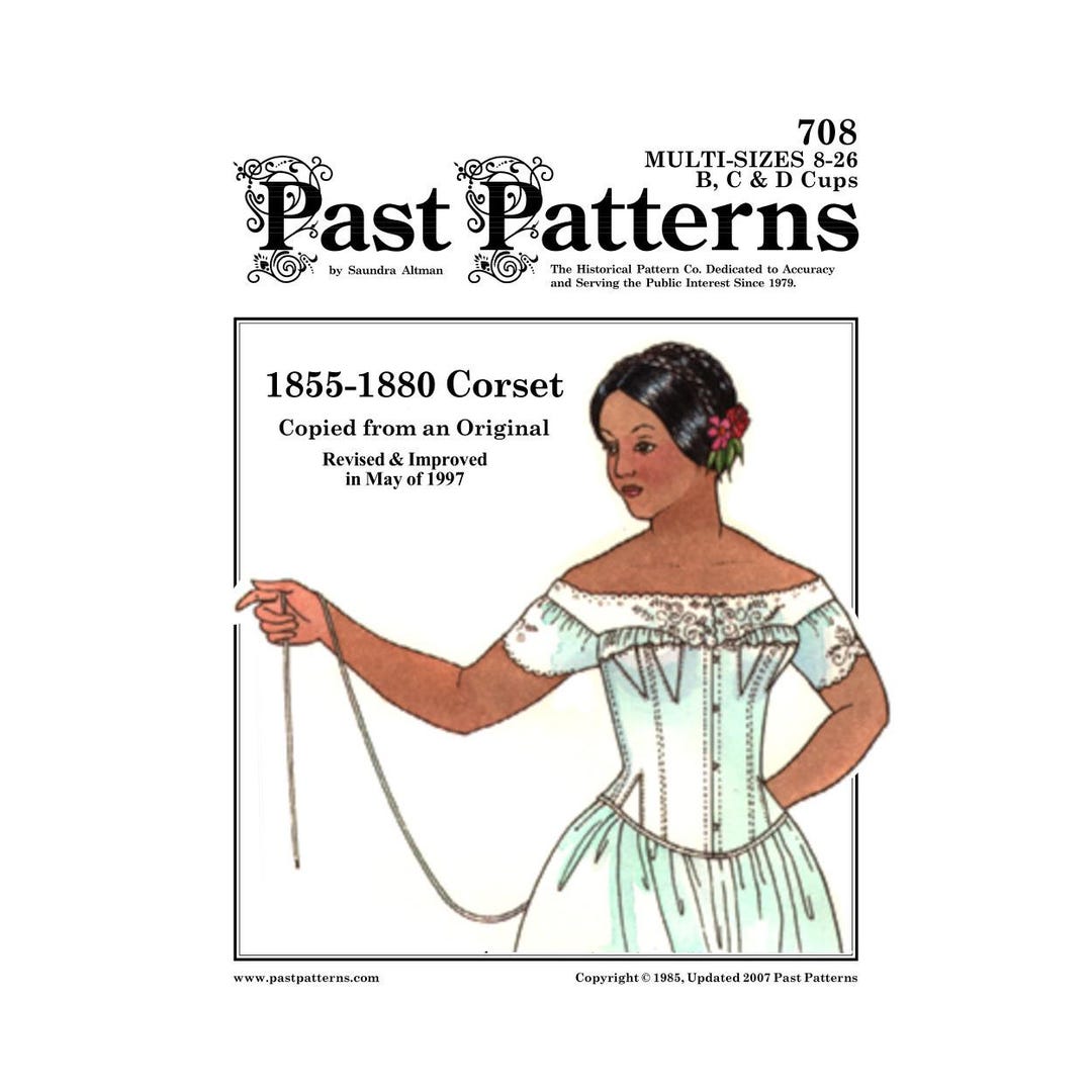1850s Victorian Corset Sewing Pattern – Historical Costume (PDF ...