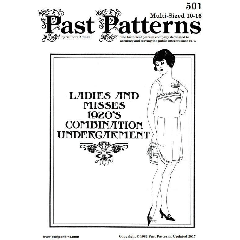 Past Patterns 0501 1920s Combination Underwear Pattern Original Design ...