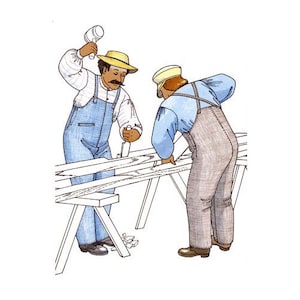 Gilded Age Apron Overalls Sewing Pattern (Waist 32-52") - Past Patterns 0910