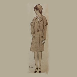 Past Patterns 6221 - Early 1930s Girls Coat Sewing Pattern for 10 Year Old McCalls reproduction 30s Depression era