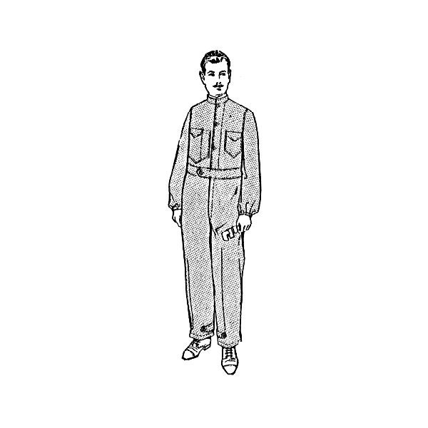 Past Patterns 7281 Download - Late 1910s Mens Overall Suit Sewing Pattern chest sizes 42"-44" McCalls reproduction Edwardian Dowton Abbey