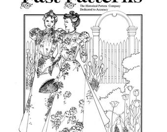 Past Patterns 0208 Download - 1890s Circular Bell Skirt Sewing Pattern | Victorian & Edwardian Era | Waist Sizes 25-33 | A0 A4 8.5x11 PDFs