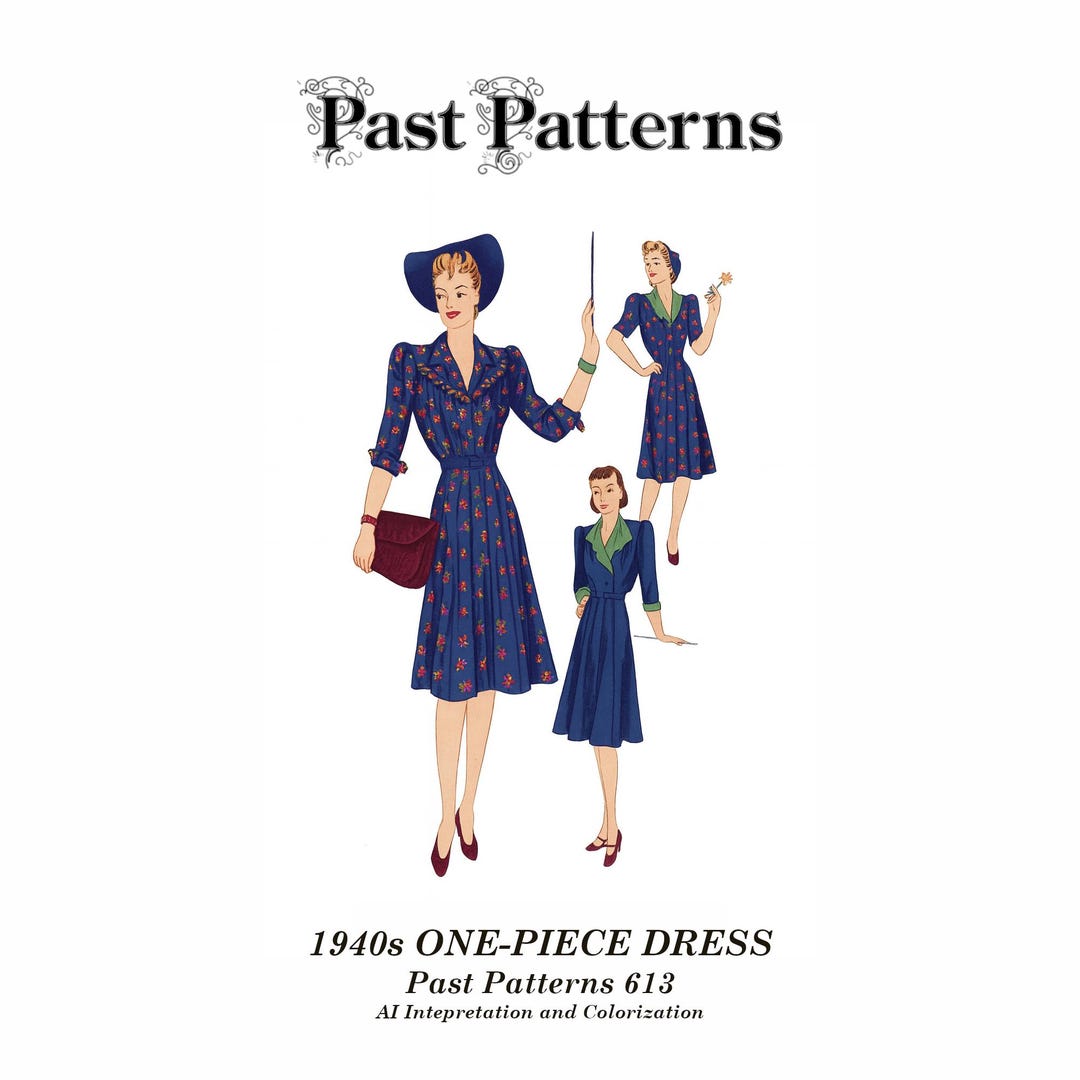 Patron robes vintage années 50 Butterick 7019 Mercerie - Jaspe Couture