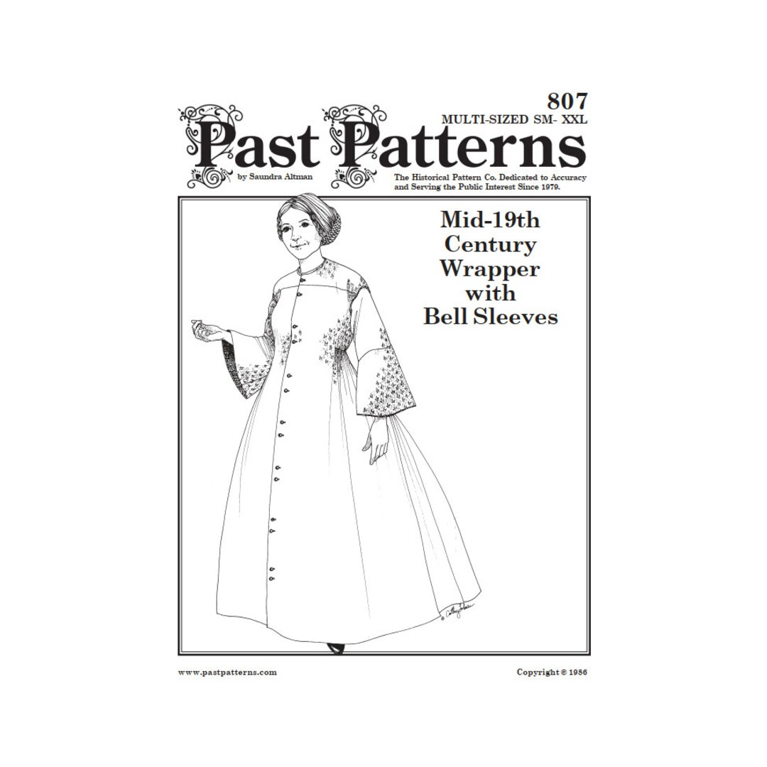 1860 Wrapper Pattern Past Patterns 0807 Download - 1850s Wrapper Dress Sewing Pattern ...