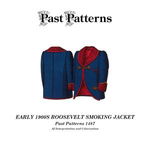 Naaipatroon Roosevelt Smoking Jacket – Reproductie begin jaren 1900 (digitale download) – Patronen uit het verleden 1487