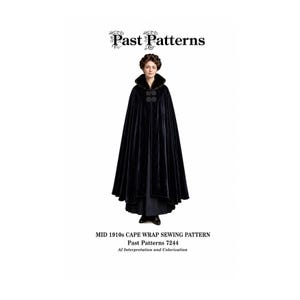 Past Patterns 7244 Download - Mid 1910s Cape Wrap Sewing Pattern bust size 44 b44 Butterick Pattern reproduction 10s Edwardian Age