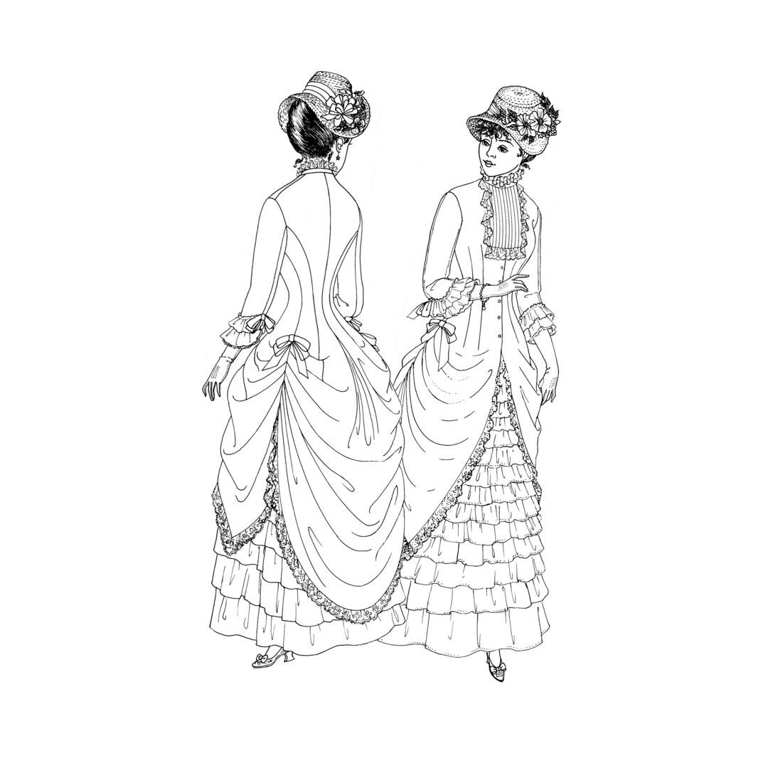 Past Patterns 0904 - 1880s Polonaise and Walking Skirt Sewing Pattern ...