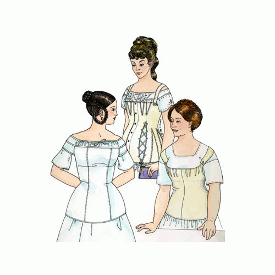 Past Patterns 0705 - 19th Century Stay Sewing Pattern Original Design ...