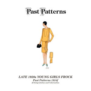 Modello di cucito per abito flapper anni '20: riproduzione Butterick (seno 40-42) (download digitale) / Modelli passati 1954F