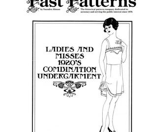 Patrones anteriores 0501 Descarga: Patrón de ropa interior combinada de los años 20, varios tamaños 10-16 / A0 A4 8,5 x 11 PDF / Patrón de lencería vintage