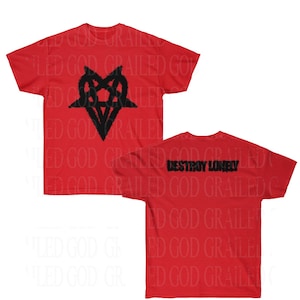 Destroy Lonely T-Shirt Red Heartagram