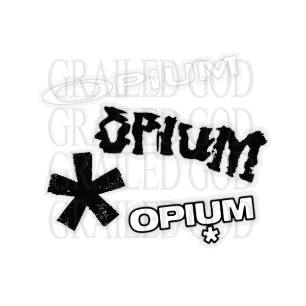 OPIUM Sticker PACK set of (4)