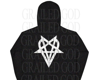 Destroy Lonely Heartagram BACK PRINT Hoodie (BLACK)